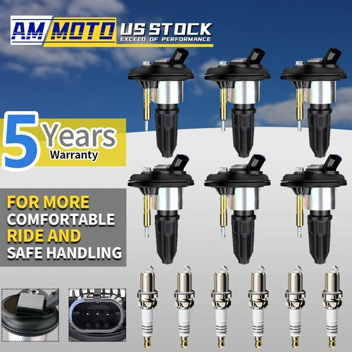 6X Ignition Coil+Iridium Spark Plug Fit Chevy Trailblazer GMC Envoy 4.2L UF303