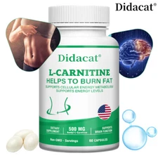 L-Carnitine Complex 500mg - Energy & Weight Loss Supplement, 60 Capsules