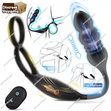 Thrusting Anal Butt Plug Dildo Vibrator Prostate Massager Sex Toys for Men New