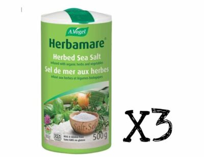 3x VOGEL Original HERBAMARE Herbed Sea Salt LARGE 1.1 LB/ 500g - FRESH CANADA
