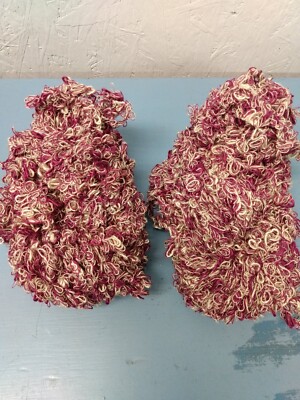 Lot of 2 unbranded purple crazy yarn   (LL)