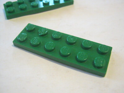 Lego x8 Green 2x6 Plates, 3795 (028-330)
