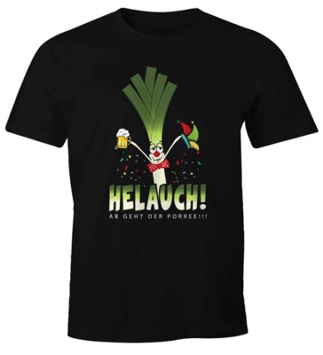 Herren T-Shirt Karneval Fasching Fastnacht Helauch Lauch Helau lustig Fun-Shirt