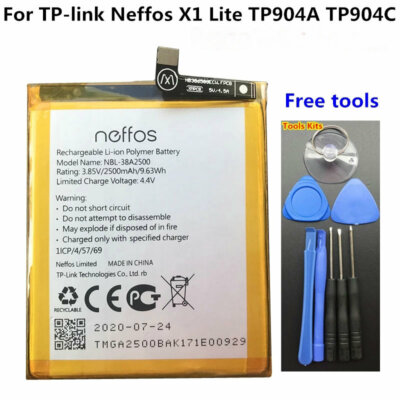 1pcs new Battery For TP-link Neffos x1 Lite TP904A TP904C NBL-38A2500 2500mAh
