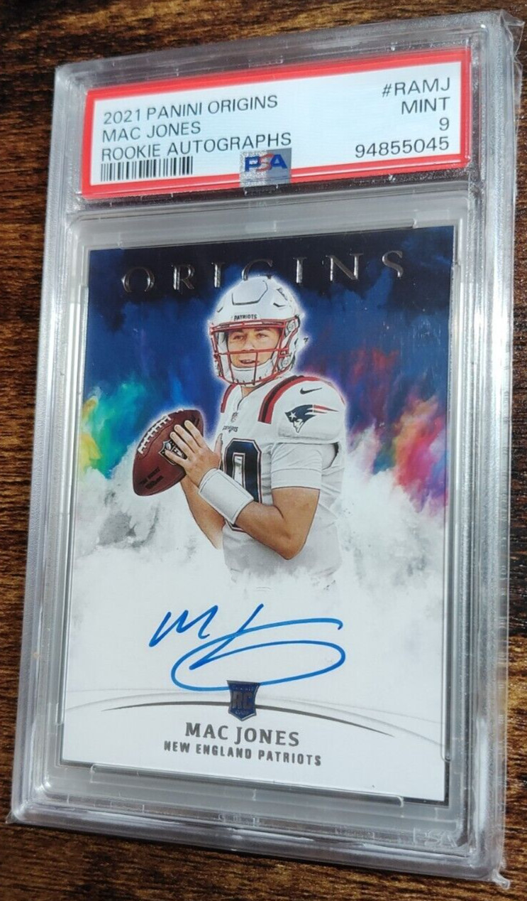 2021 Origins Rookie Autographs Mac Jones PSA 9! POP 7! NONE HIGHER! On Card