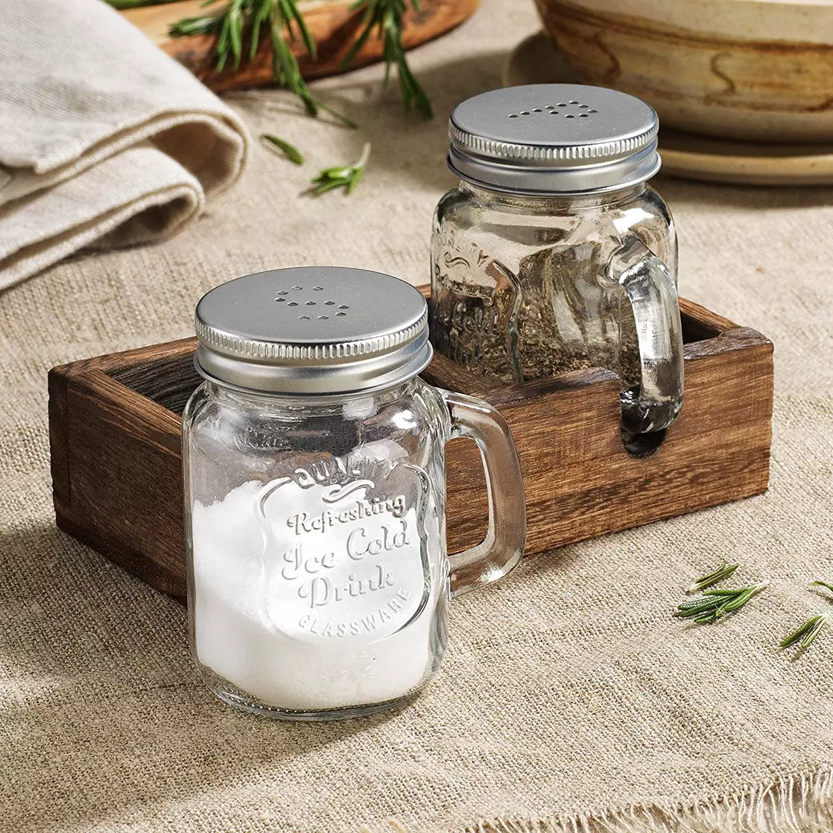 Mason jar salt and pepper shaker deals