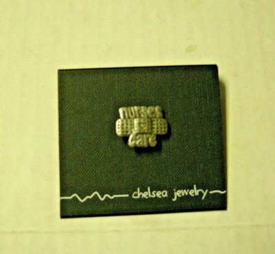 Nurse Tac Pin Nurses Care By Chelsea Jewelry 75 X 5 Pewter Color New Ebay