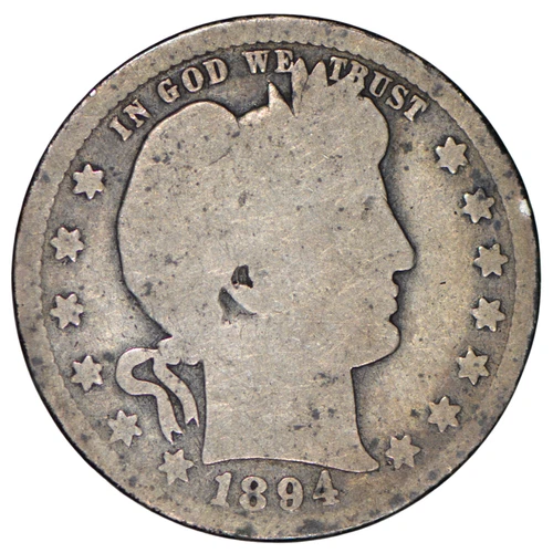 1894-O 25C Barber Silver Quarter ~ AG