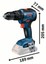 thumbnail 9 - Bosch 18v GSB 18V-55 Brushless Combi Hammer Drill - 2 x 2.0ah Batteries