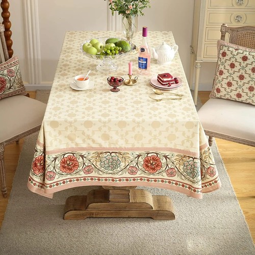 Housse de table en nappe florale vintage adaptée aux mariages dîners décoration - Photo 8 sur 22