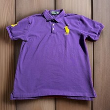 Polo Ralph Lauren Big Pony Purple Yellow Men  s XXL 3 Shirt Cotton