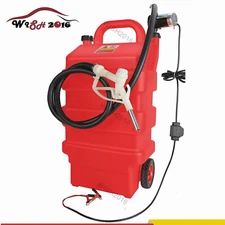 16 Gallon 3.7GPM Portable Fuel Tank 60L With Electric transfer pump 12V