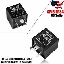 Turn Signal Hazard LED Flasher Relay CF13 3Pin No Fast Hyper-flash Blinker 3-pin