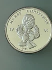 1991-1992 Season's Greetings 1 oz .999 silver proof coin  Precious Moments w/COA