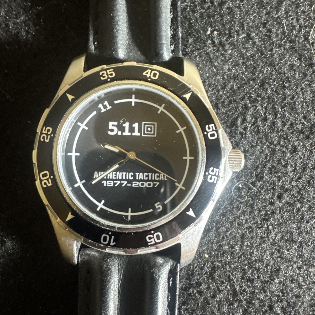 5.11 Tactical Series Men 197-2007 Dress Black Leather Quartz  display picture 2