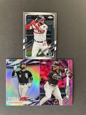Yoan Moncada 3-card lot '20 Topps Chrome Pink Refractor+mixed base/insert - PWE