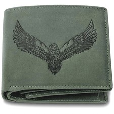 New Men's Genuine Leather Bi-fold Wallet Card Money Holder