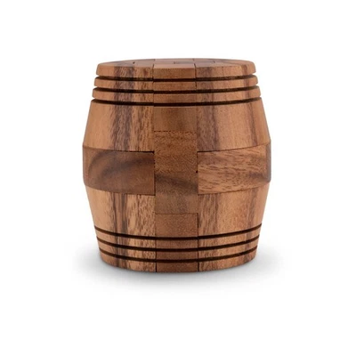 Barrel 3D Puzzle – Holzfass Ø 7 cm | Knobelspiel aus 12 Teilen aus Samena-Holz - Bild 1 von 4