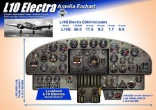 LOCKHEED ELECTRA AMELIA EARHART COCKPIT instrument panel CDkit