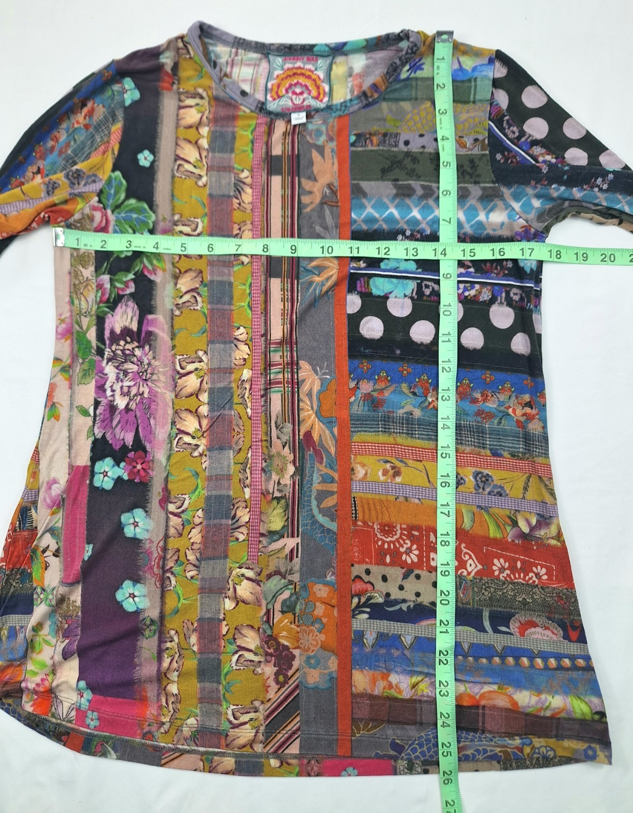 Johnny Was Sonnet Patchwork Puff Lightweight 3/4 … - image 4