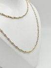 ITAOR Italy Sterling Silver Vermeil 2.5mm Twisted Singapore Chain Necklace 36" — photo 4