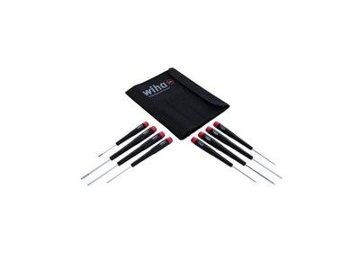 Wiha 26499 - 8 Piece Precision Ball End Hex Imperial Screwdriver Set - Inch
