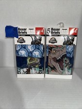 Jurassic World Boys NWH 5 Pak 3 Open Box 100 Cotton Boxer Briefs Size 4
