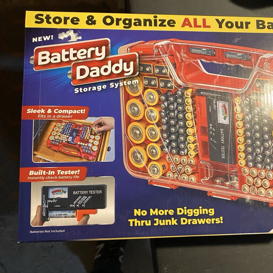 180 Battery Daddy Storage System Caddy Organizer with Case and Tester NIB - Image 3 of 3