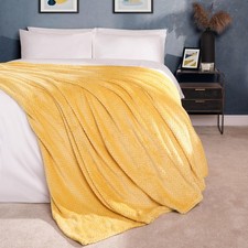 OHS Luxury Popcorn Waffle Blanket Large Warm Fleece Throw Over Bed Travel
