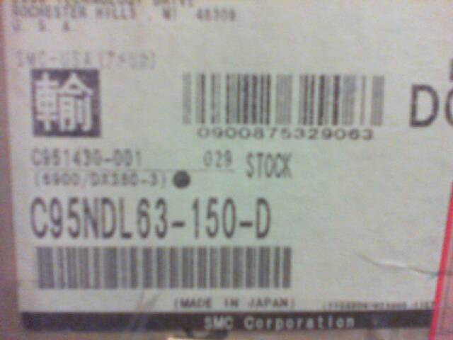 SMC C95NDL63-150-D TIE ROD CYLINDER-New In Box img