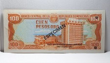Dominican Republic 100 Pesos 1982 Commemorative Banco Central 35th Years