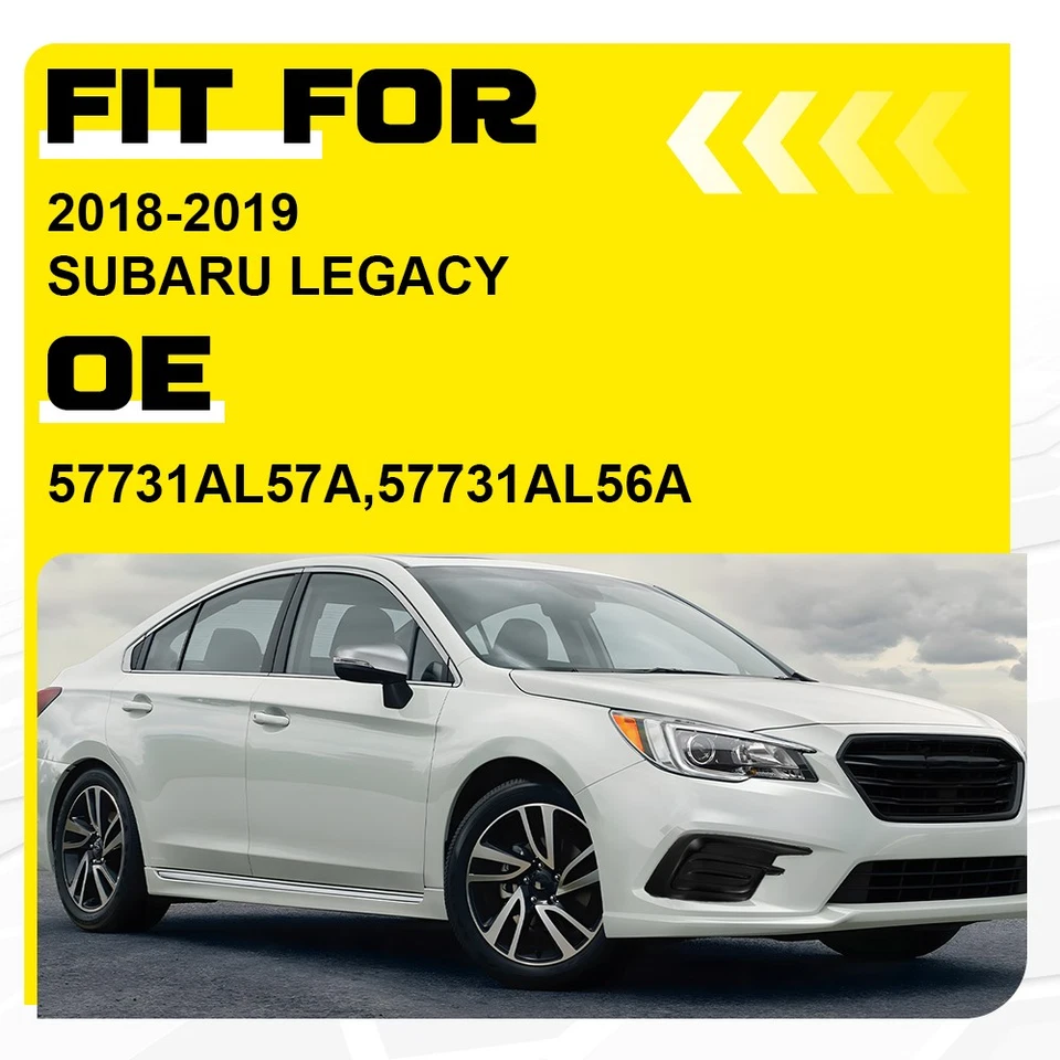 Bisel de cubiertas de luces antiniebla delanteras negras 2-20X para Subaru Legacy 2018-2019 izquierda derecha Foto 2 de 4