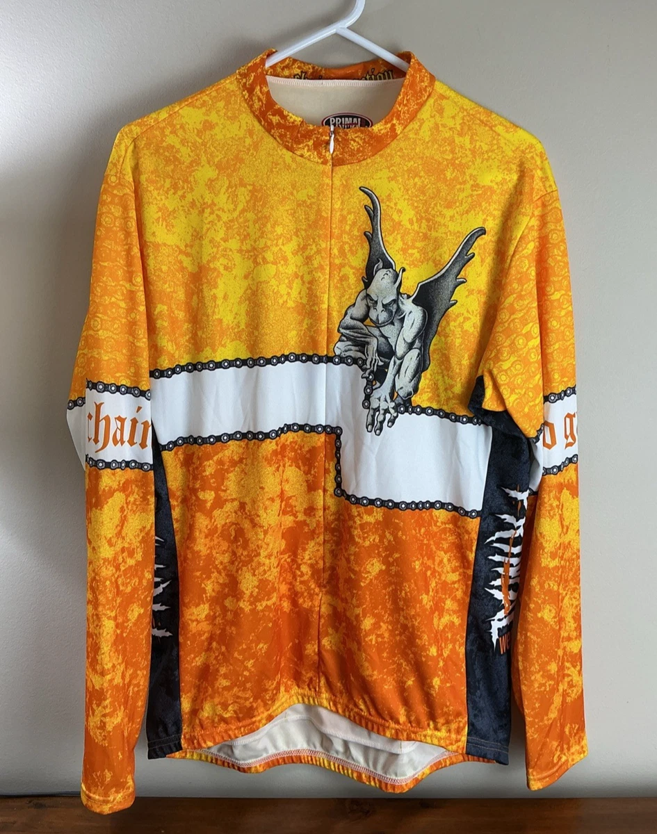 Haut Cyclisme Femme Primal Wear – Manches Courtes, Full Zip – Bleu/orange/blanc – Taille XL – BP MS 150