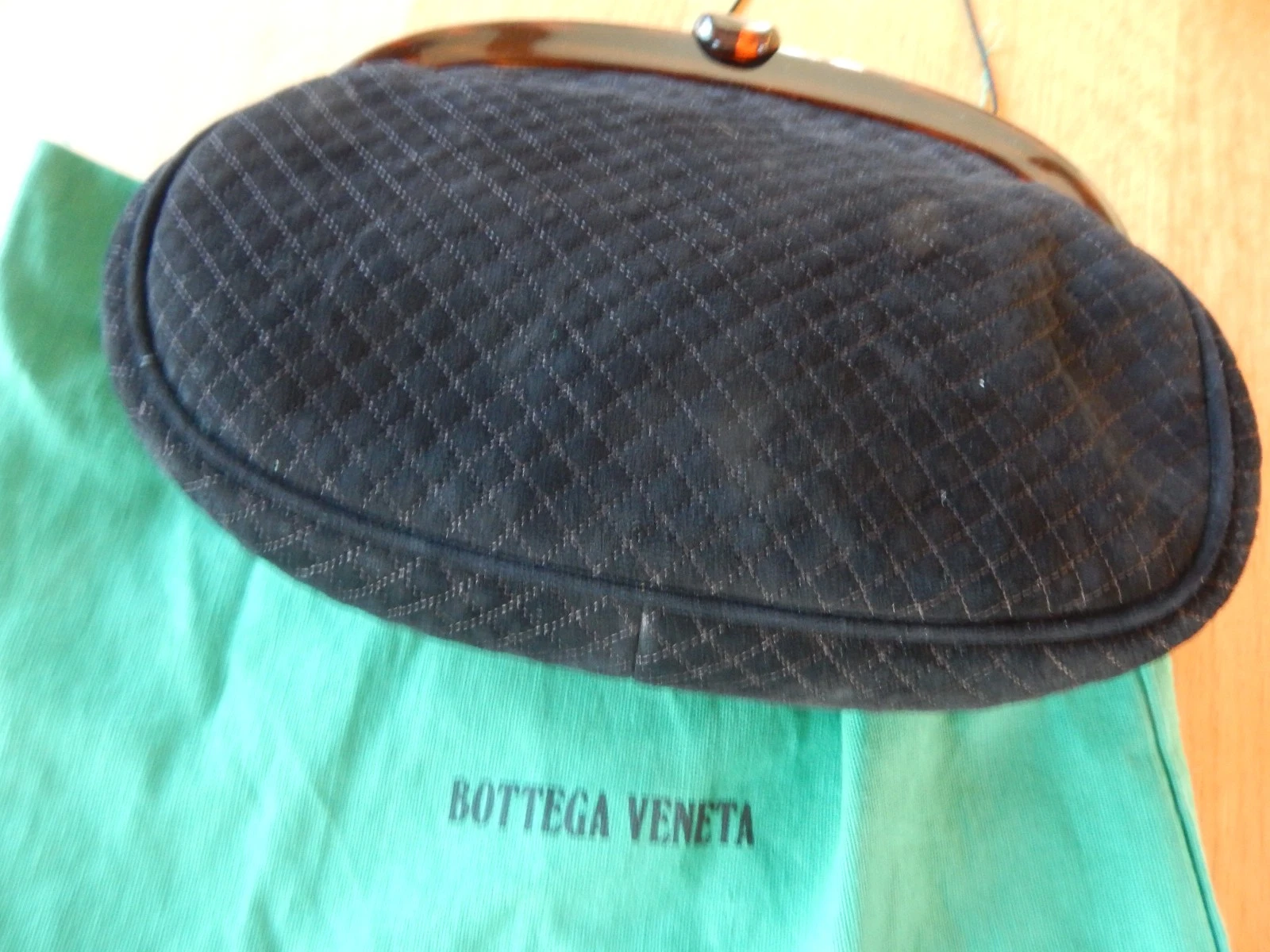 Bottega Veneta — BOTTEGA VENETA QULITED SUEDE CLUTCH--BLACK.