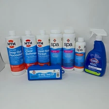 HTH Pool Defoamer Solar Blanket Clear Defense Drop Out Flocculant pH Test Kit