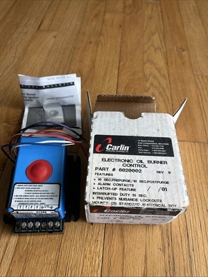 Carlin Electronic Oil Burner Control Part # 60200-02 Unused Open Box 