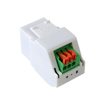 Keystone Jack 1/8 Inch Stereo Mini Plug White Audio Connector