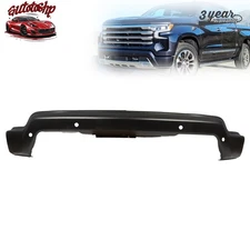 Black Steel Front Bumper Face Bar For 2022-2023 Silverado 1500 w/ Sensor Holes