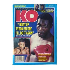 KO Boxing Magazine September 1989 Carl Williams & Mike Tyson w Pinup No Label VG