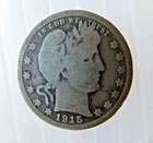 1915-S Barber Quarter - Circulated