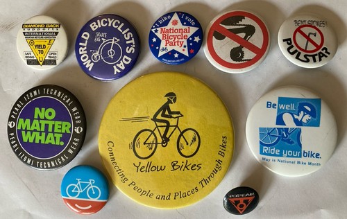 9 Unique Bicycle Buttons or Pins