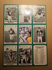 Whole Uncut Sheet 1990 Michigan State MSU Spartans Football Cards Collegiate