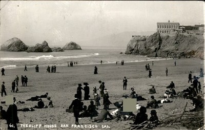 San Francisco California CA Cliff House c1910s Real Photo Vintage Postcard bhn