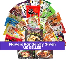 6 Pieces Asian Ramen Instant Noodles Variety Pack + Free Snacks, Korean Japanese
