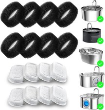 16Pk Cat Water Fountain Filter Replacement with Sponges for 2L and 3.2L Fountain