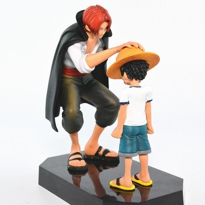18cm One Piece Anime Figure Four Emperors Shanks Straw Hat Luffy Action