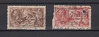 GB KGV 1918 2s 6d/5/- Seahorses SG415/416 Used BP1180