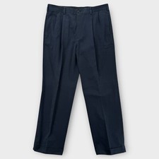 Brooks Brothers Pants Mens 36x30 Blue Advantage Chino Flat Front Cotton Cuffed