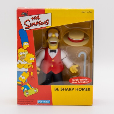 #ad WOS The Simpsons Cartoon Interactive Be Sharp Homer mail away action figure $42.00