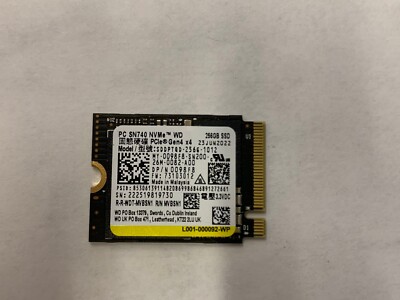 Lot of 5 OEM PACKAGE Western Digital WD SN740 256GB M.2 2230 NVMe Internal SSD